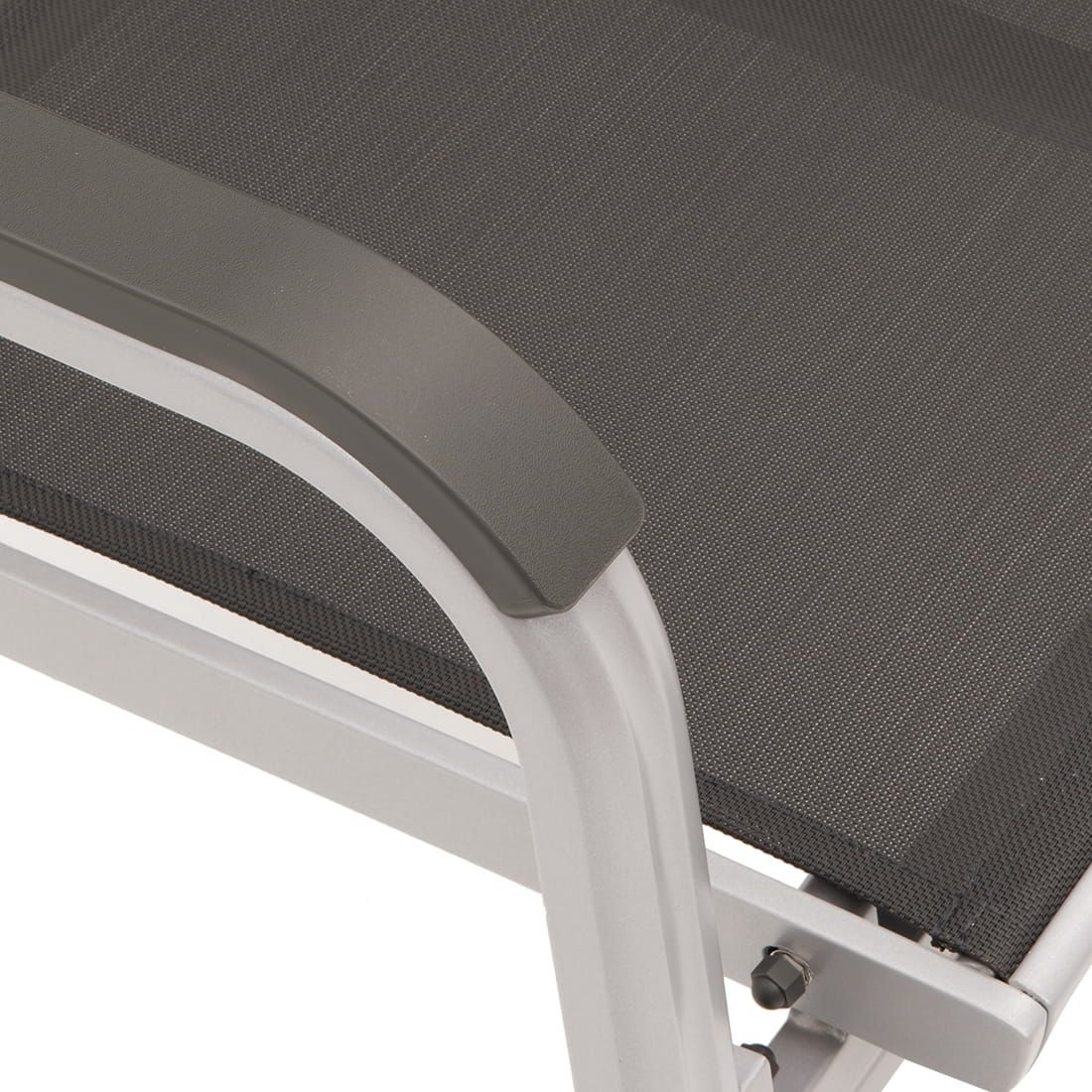 Kettler Basic Plus Gartenbank Aluminium/Textilene Silber/Anthrazit