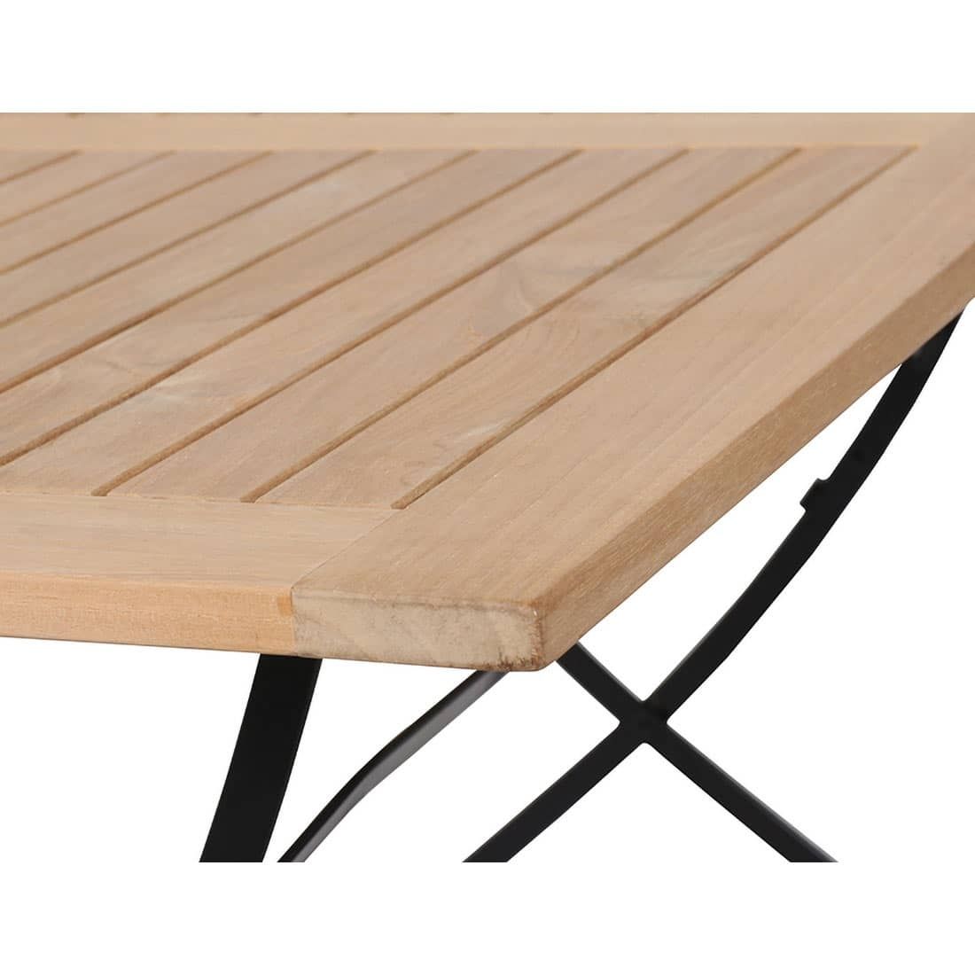 Siena Garden Peru/Mainau Biergarten-Klapptisch 120x80 cm Stahl/Teak-Mix
