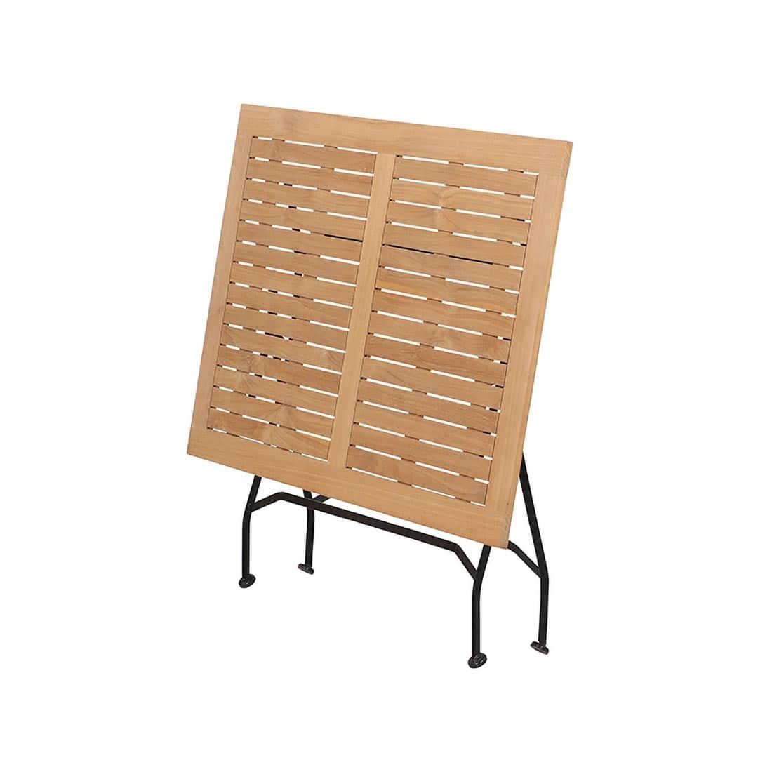 Siena Garden Peru/Mainau Biergarten-Klapptisch 120x80 cm Stahl/Teak-Mix