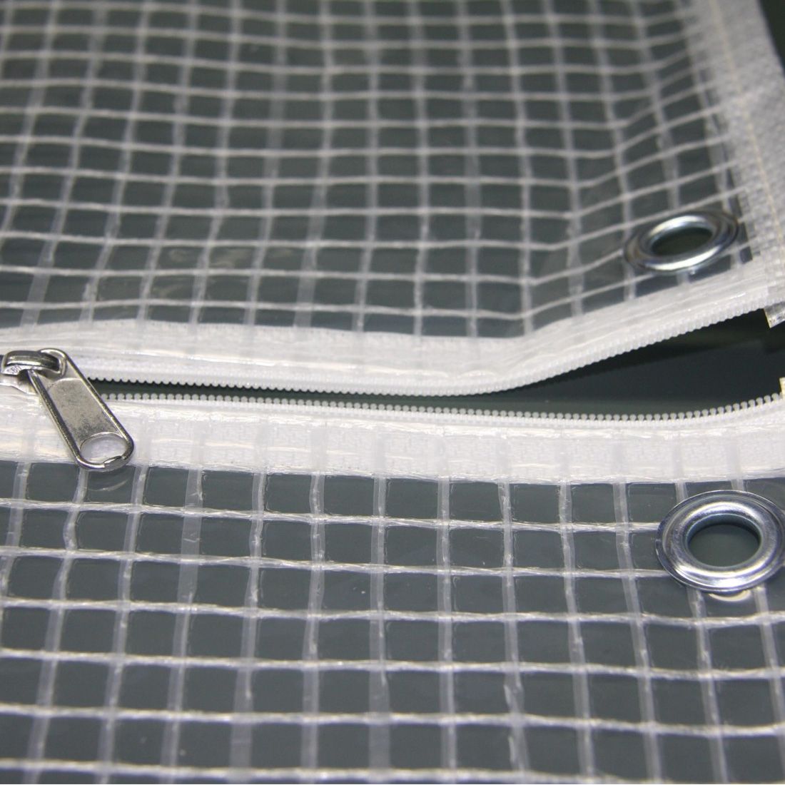 Heinemeyer Schutzhülle 120cm für runde Tische, Poly-Gitter-Folie transparent