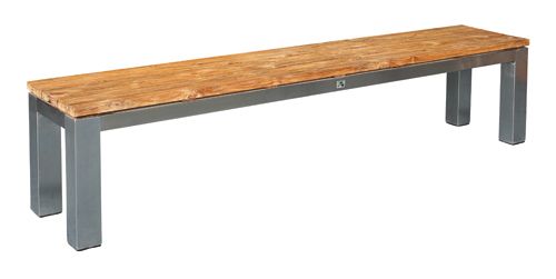 deVries Fjord Gartenbank 195cm Edelstahl/Teak