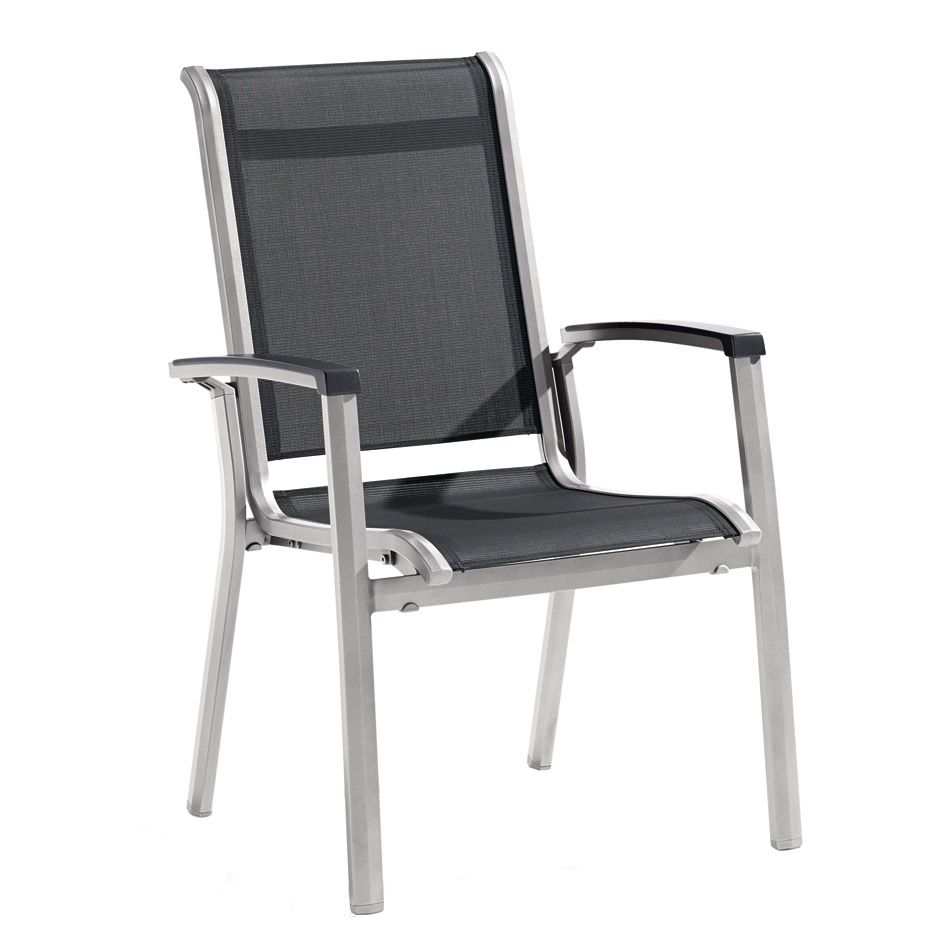 Sieger Calvi Stapelsessel hoch Aluminium/Textilene