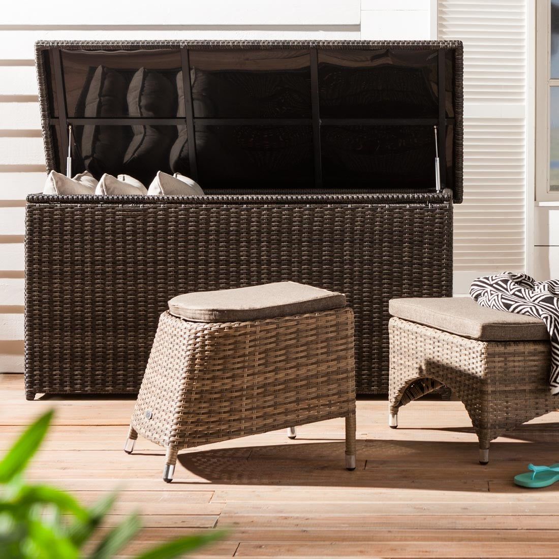 Ploß Rabida Gartenbox Aluminium/Geflecht