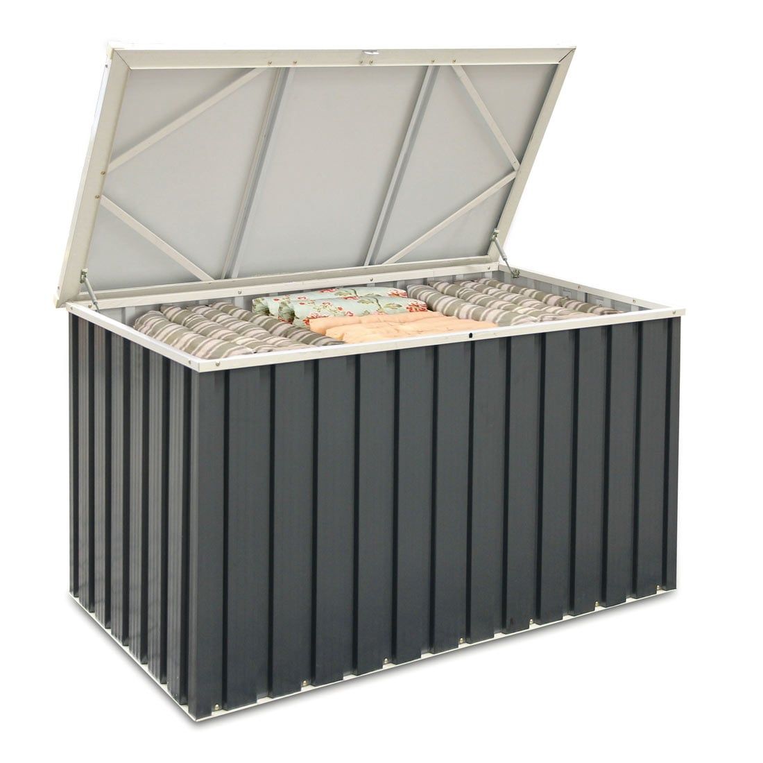 Tepro Metall Polsteraufbewahrung 135x70 Cm Stahlblech Anthrazit Garten Und Freizeit