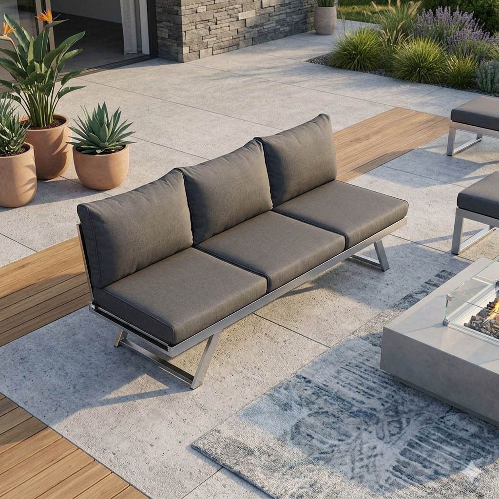 Sieger Auckland Diningsofa Aluminium/Sunproof