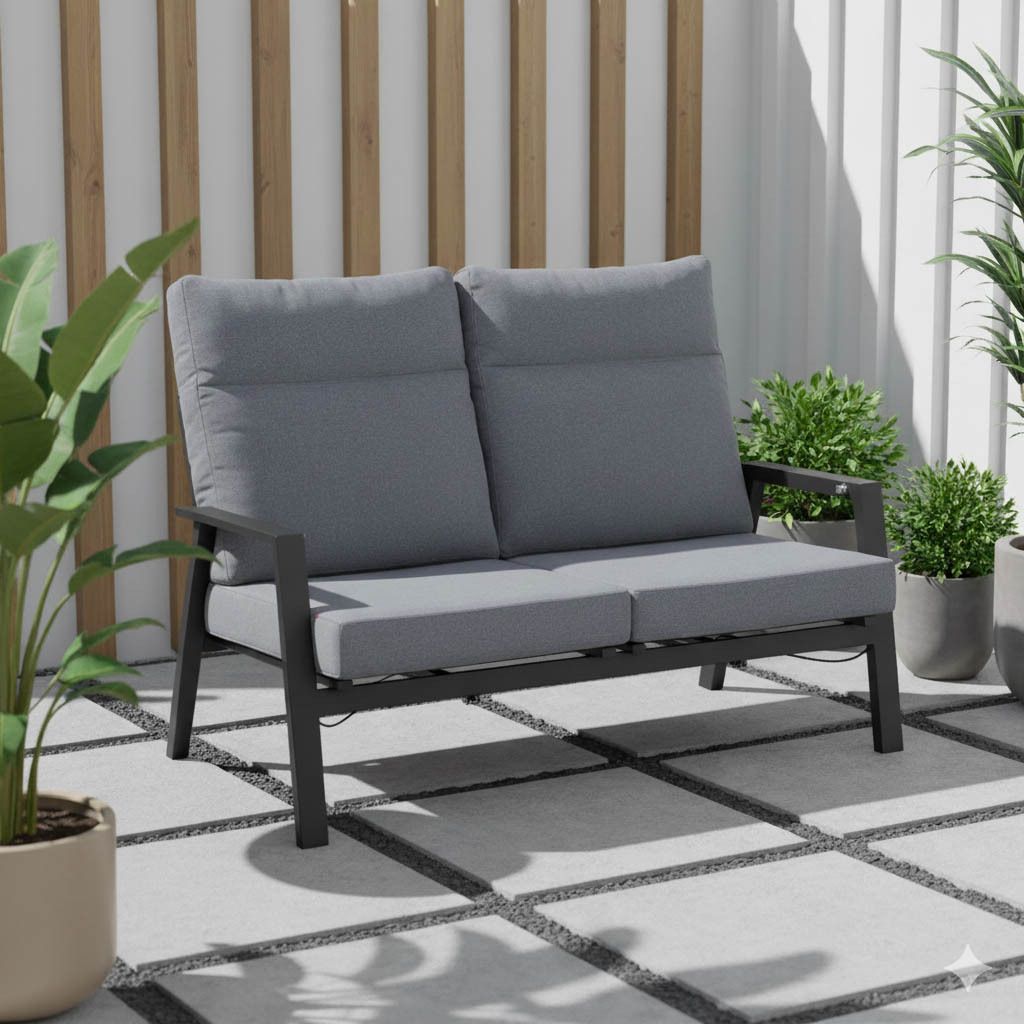 Siena Garden Valencia Gartenloungesofa verstellbar Aluminium/Polypropylen
