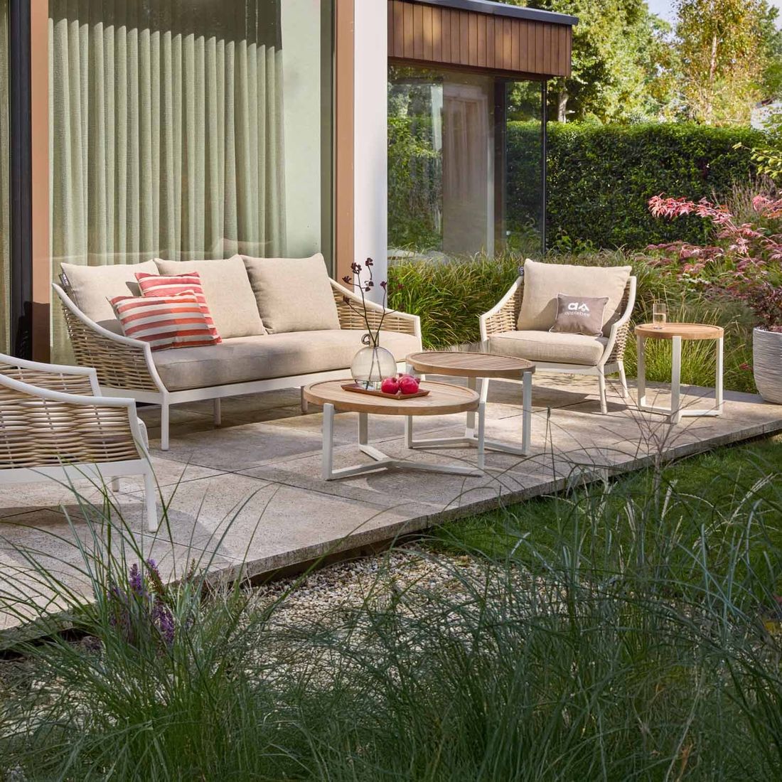 Apple Bee Monaco Loungetisch Aluminium/Teak