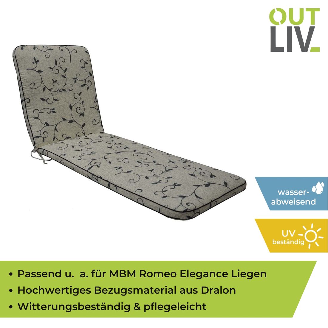OUTLIV. Romeo Elegance Liegenauflage 190x60x5cm