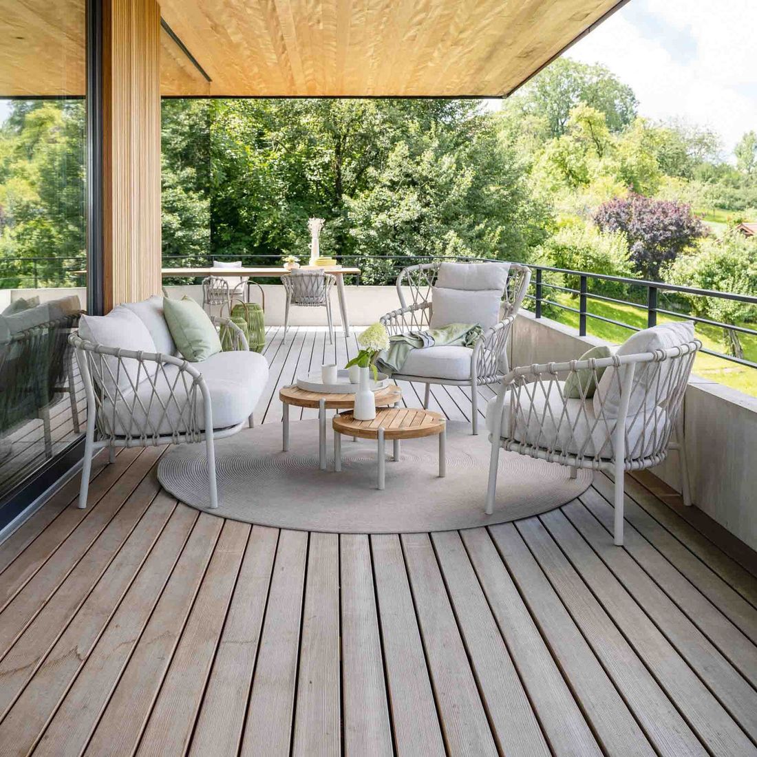 Stern Klea Loungesessel Aluminium/Rope/Outdoorstoff