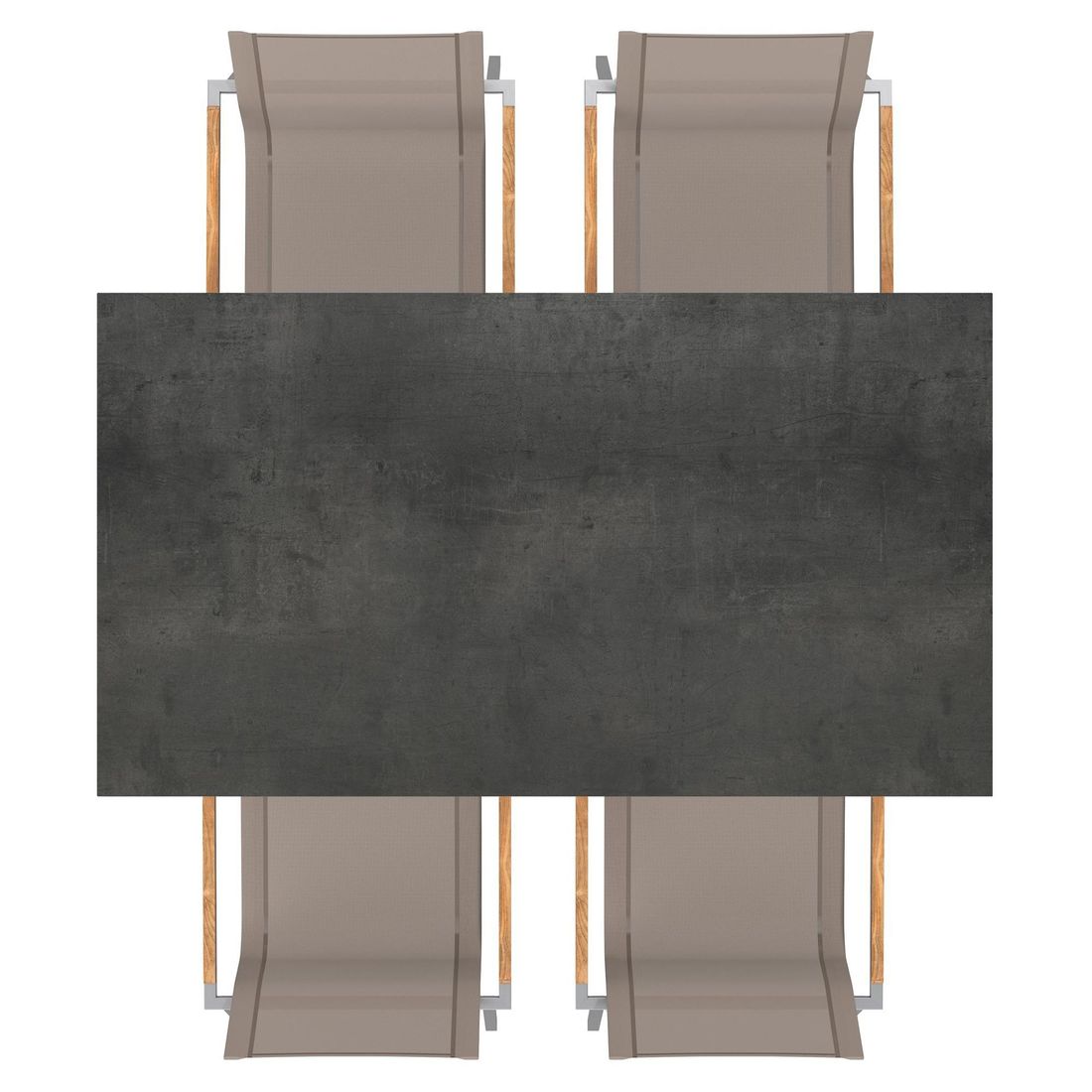 Stern Cardiff Gartenmöbel-Set M (4 Plätze) mit OUTLIV. Tisch 160x90cm