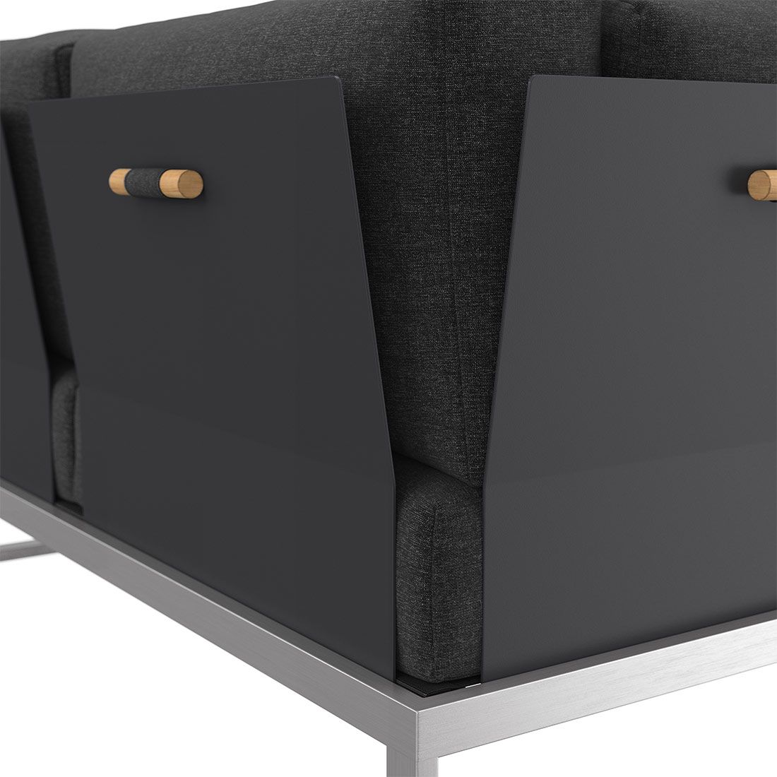 OUTLIV. Capri Gartenloungesofa Edelstahl/Polyester