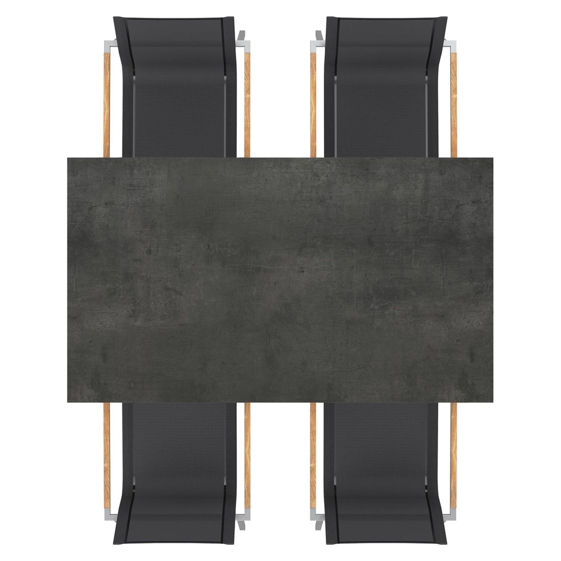 OUTLIV. Rimini Gartenmöbel-Set M (4 Plätze) Tisch 160/217/267x92cm