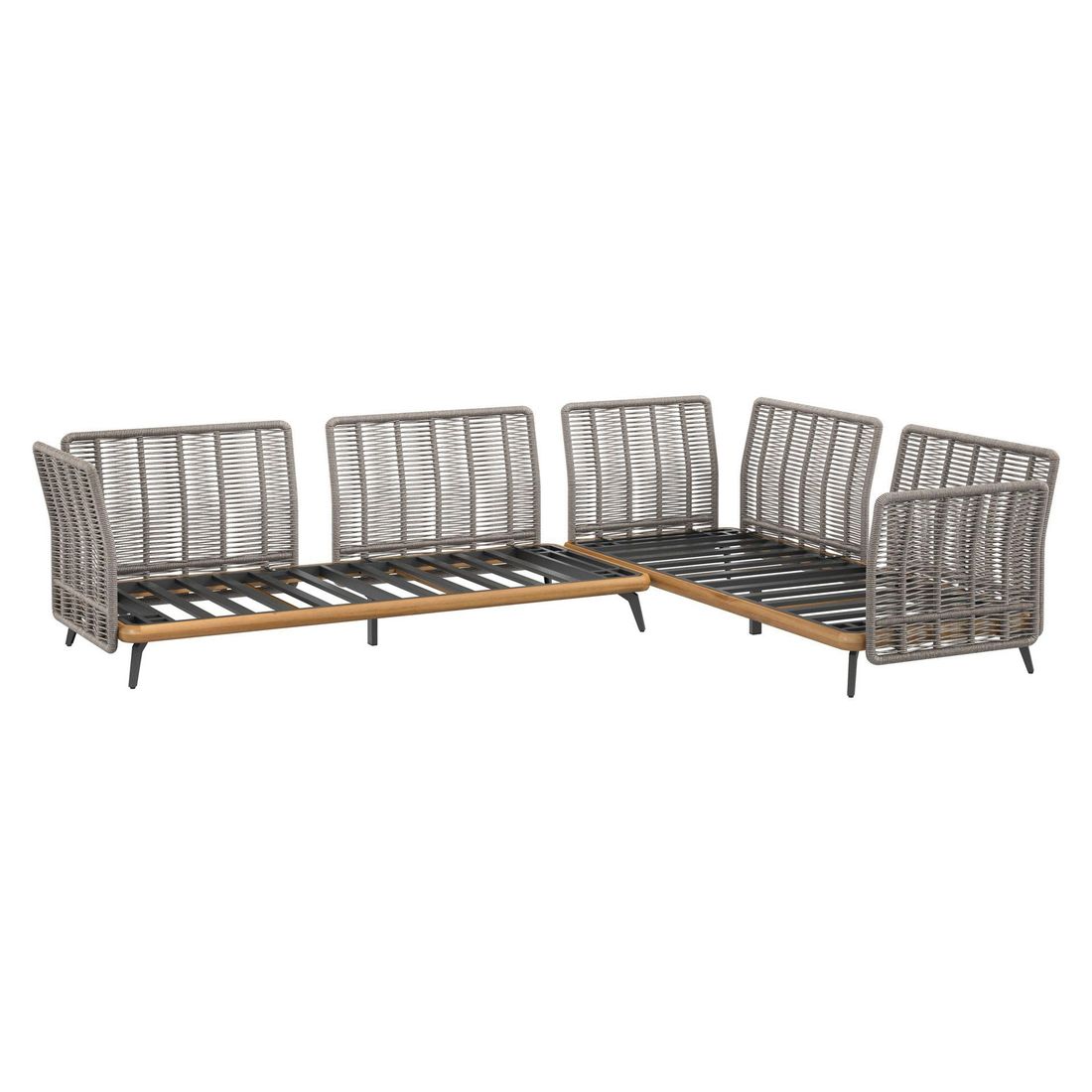 OUTLIV. Ava Ecklounge inkl. Loungetisch Akazie/Rope/Polyester