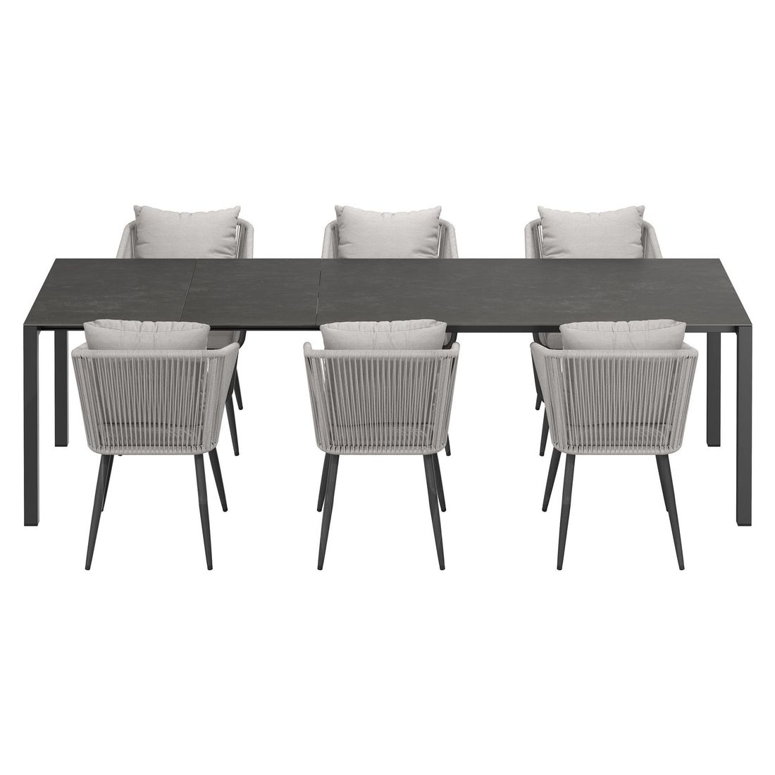 OUTLIV. Alex Gartenmöbel-Set L (6 Plätze) Tisch 160/217/267x91cm