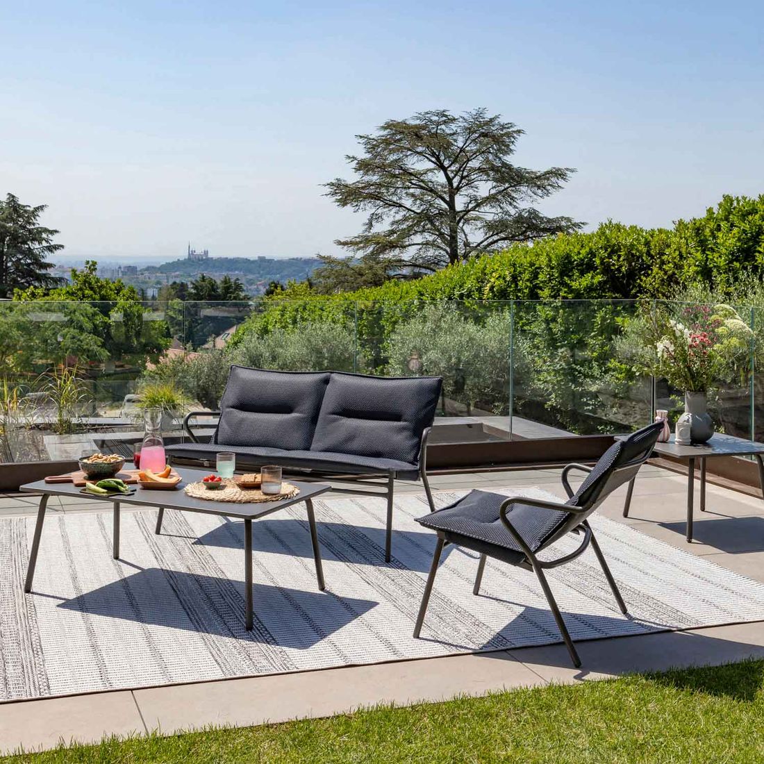 Lafuma Vence Loungebank Stahl/BeComfort