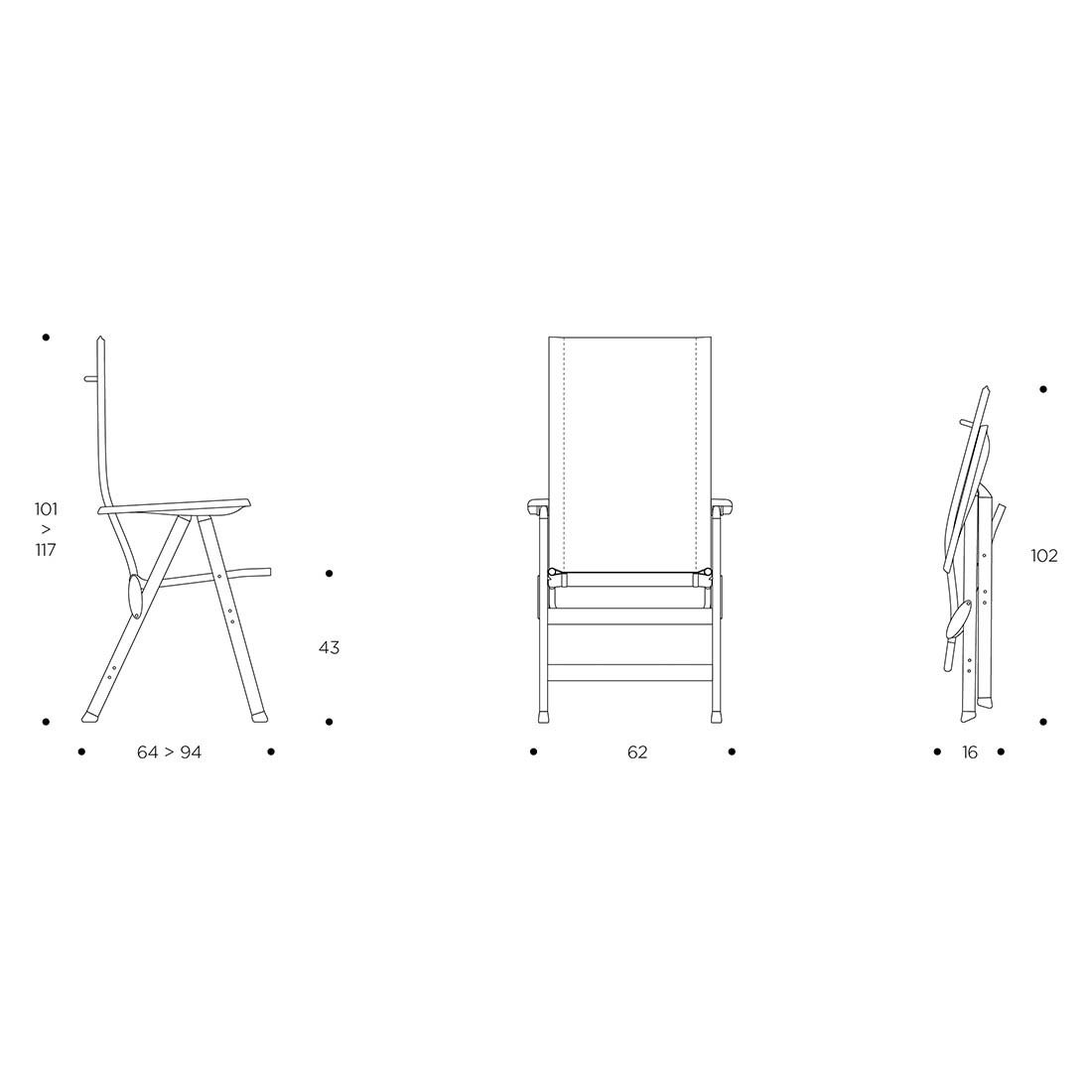Lafuma Zen It Klappsessel verstellbar Aluminium/Be Comfort