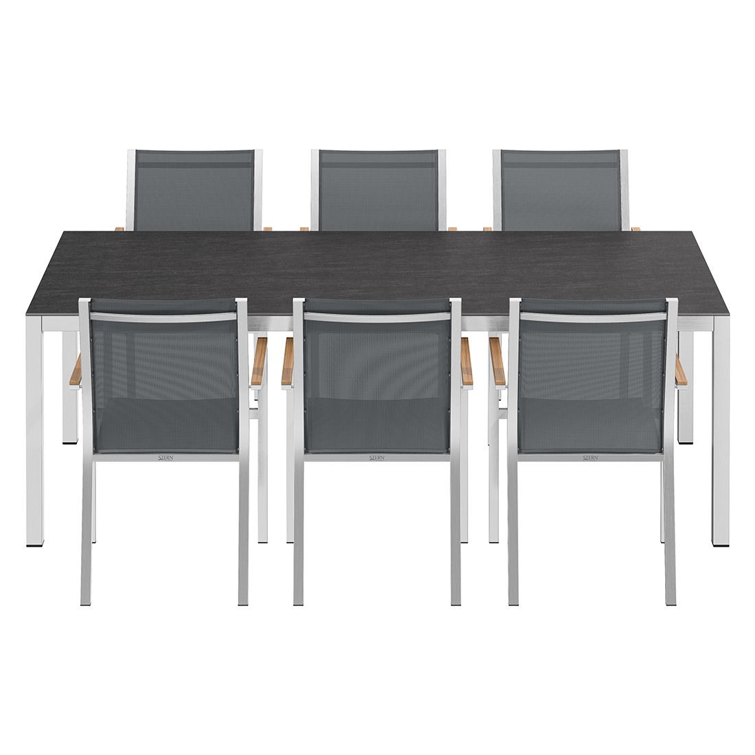 Stern Cardiff Gartenmöbel-Set L (6 Plätze) mit OUTLIV. Tisch 220x100cm