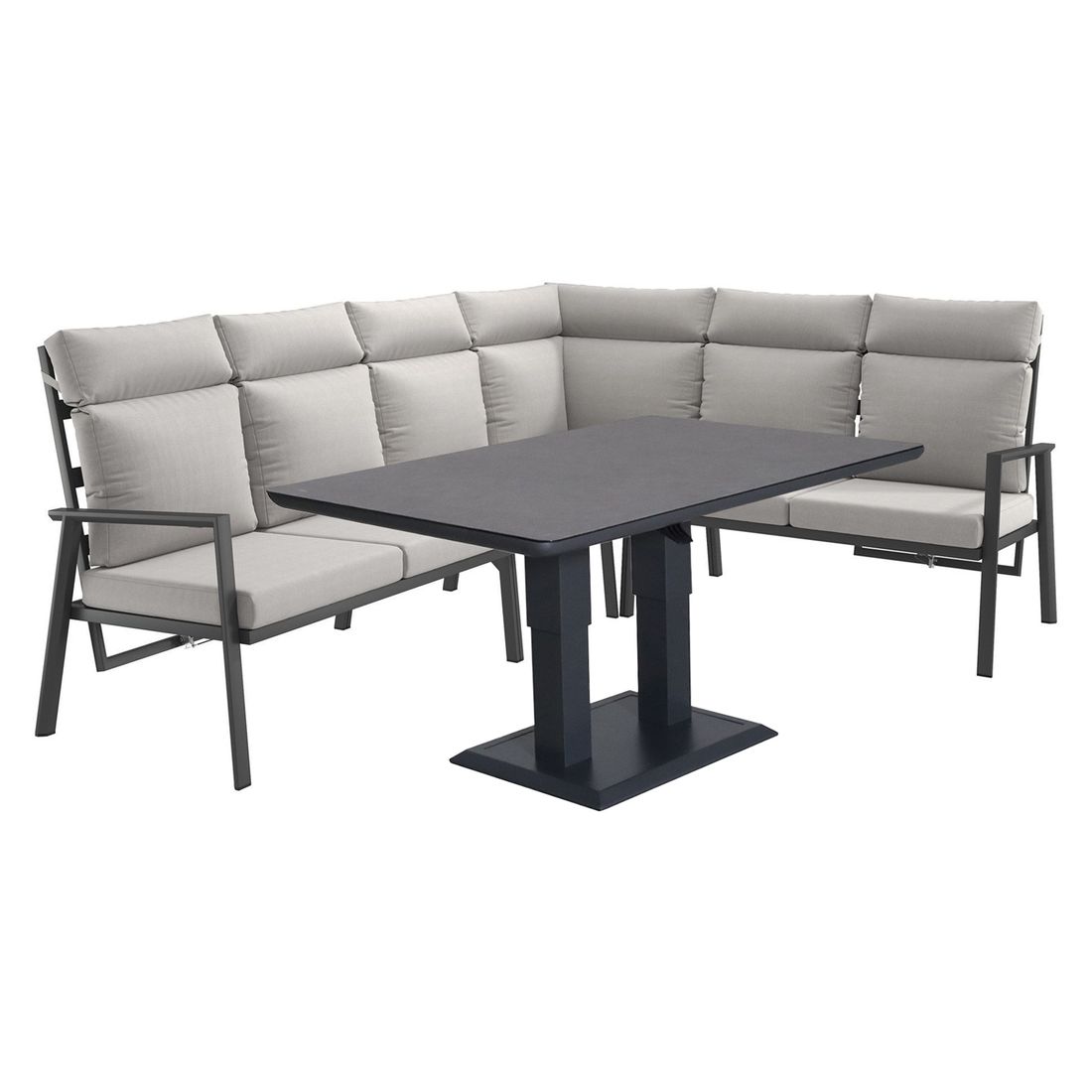 OUTLIV. Milano Dininglounge Tisch 150x90cm Aluminium/Polyester