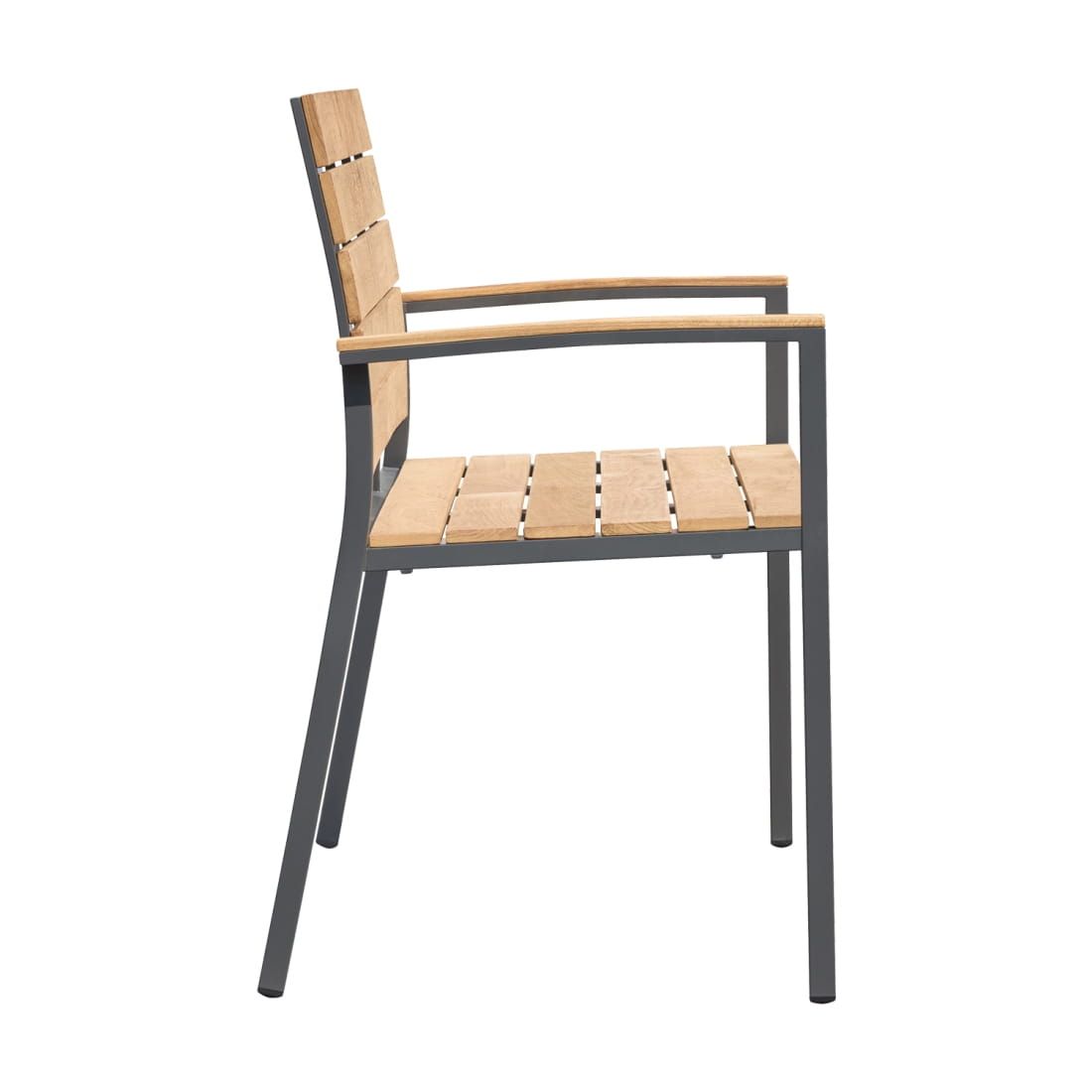 OUTLIV. Pamplona Gartenbank Edelstahl/Teak
