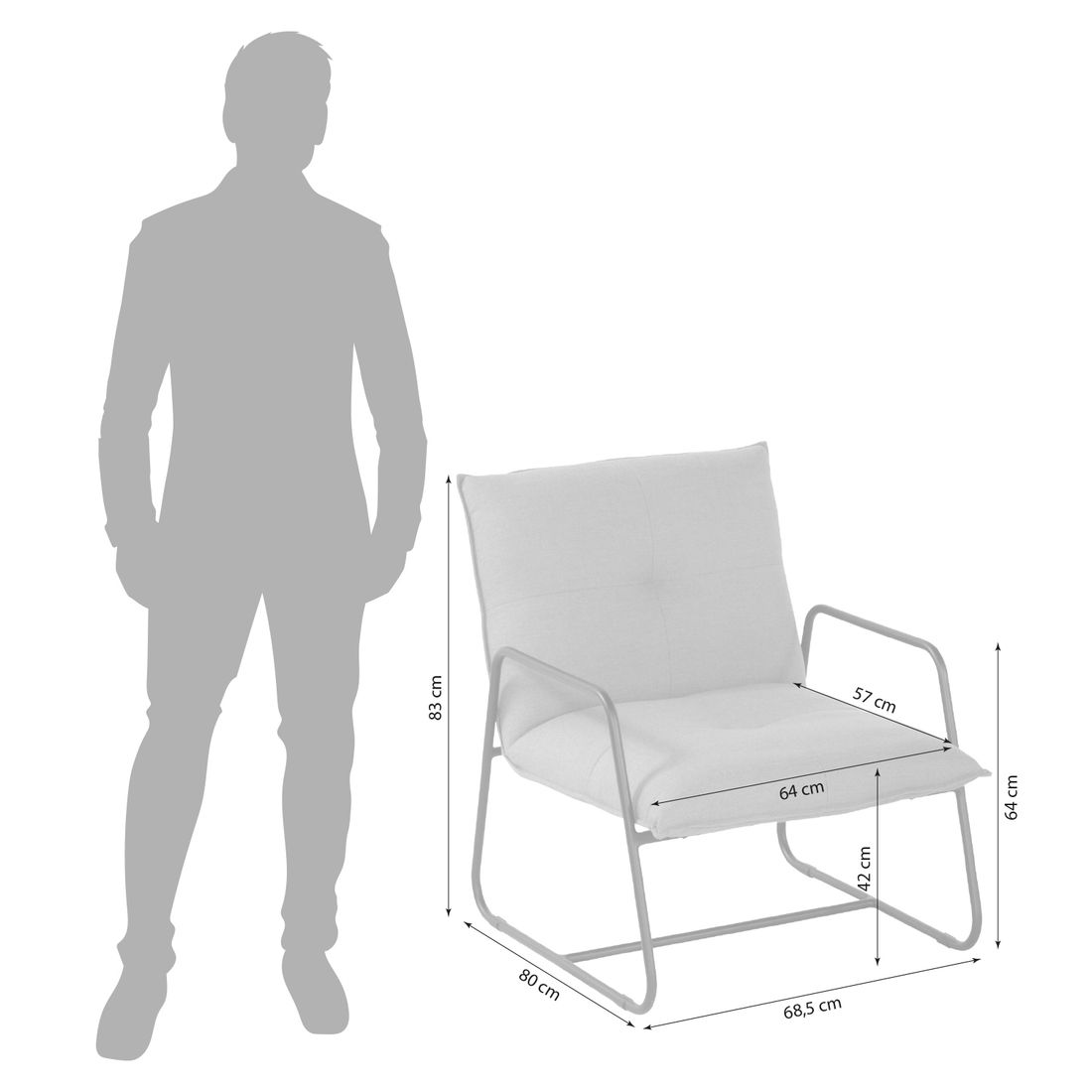 SCHÖNER WOHNEN-Kollektion Fontein Loungesessel Aluminium/Sunbrella