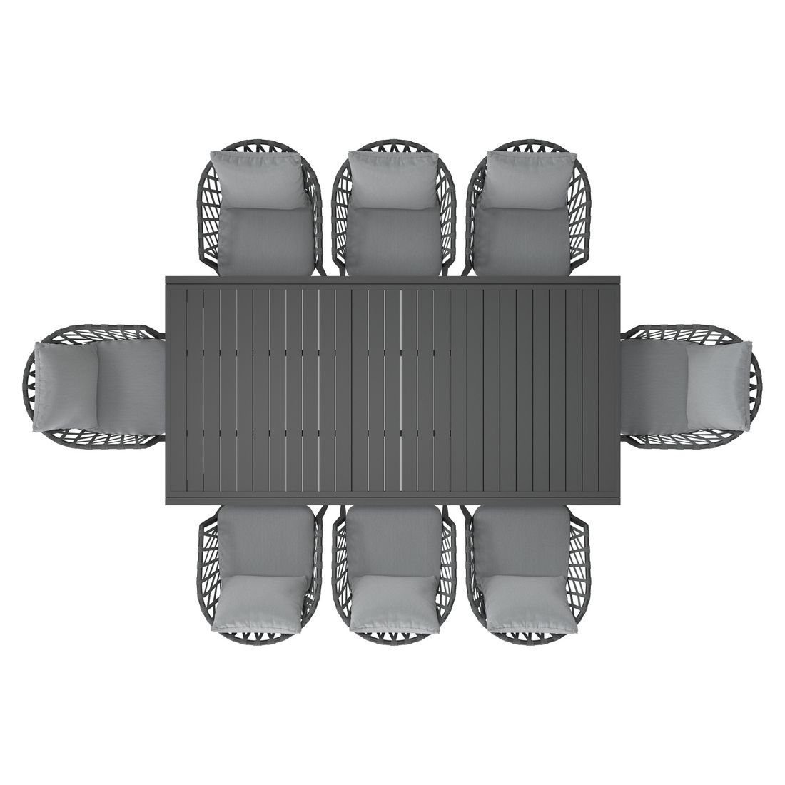 LC Garden Sunrepo Gartenmöbel-Set XL (8 Plätze) mit OUTLIV. Tisch 200/320x100,5cm