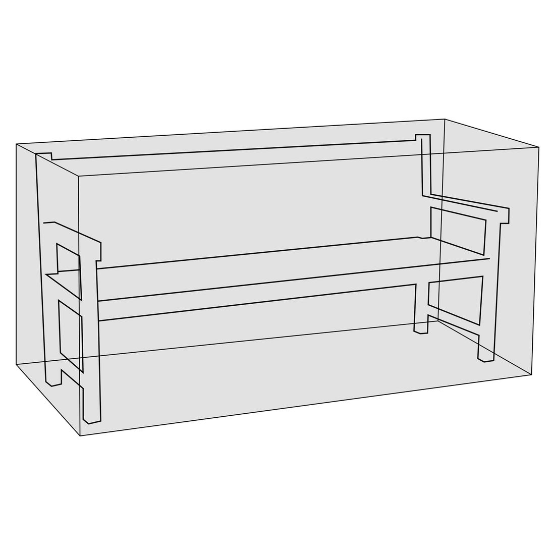 Zebra Park Loungemöbel Schutzhülle für Gartenloungesofa 193x88x52cm