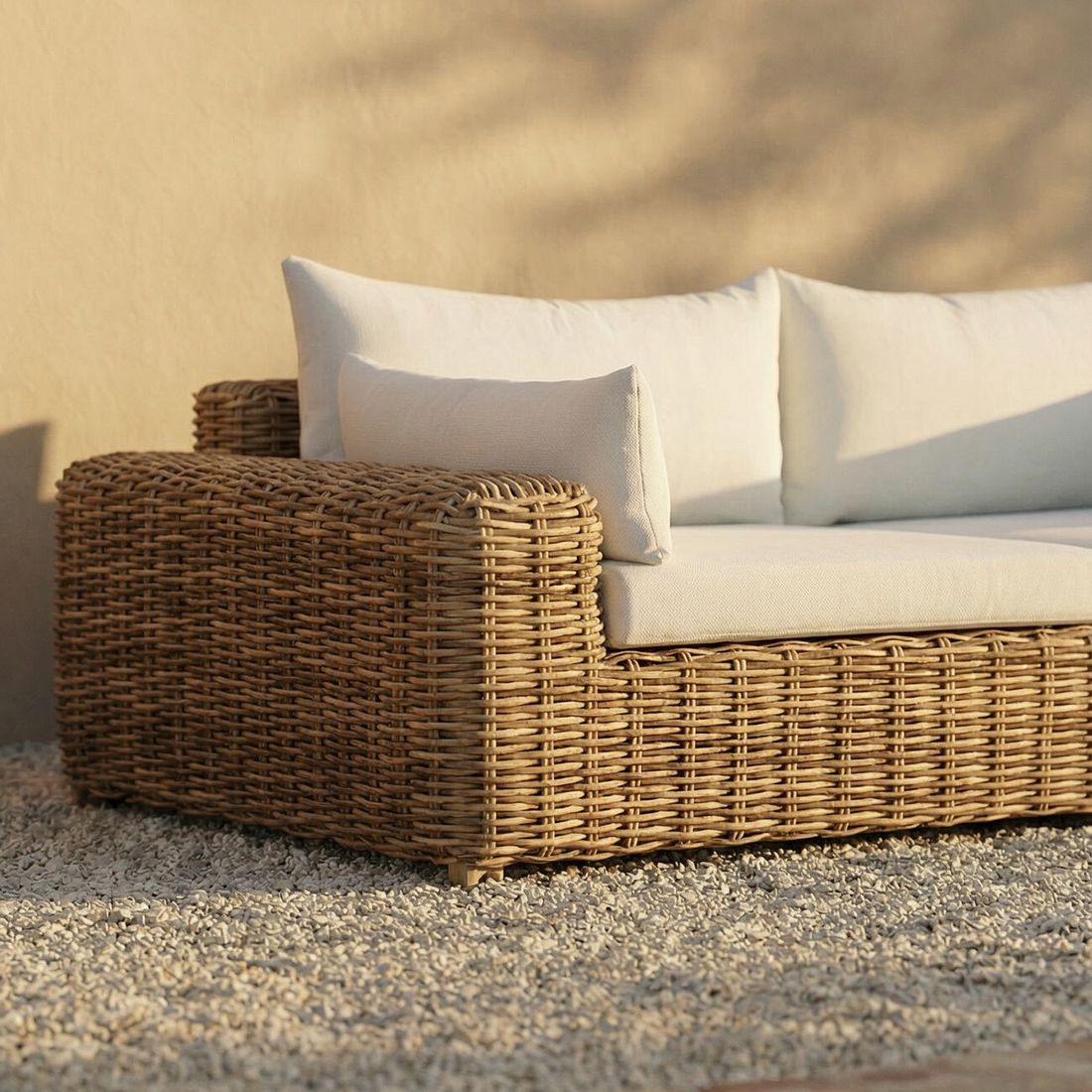 OUTLIV. Versailles Gartenloungesofa Geflecht/Spun Polyester