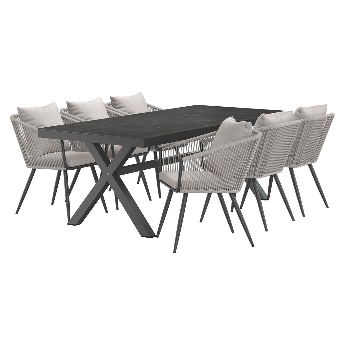 OUTLIV. Alex Gartenmöbel-Set L (6 Plätze) Tisch 220x100cm