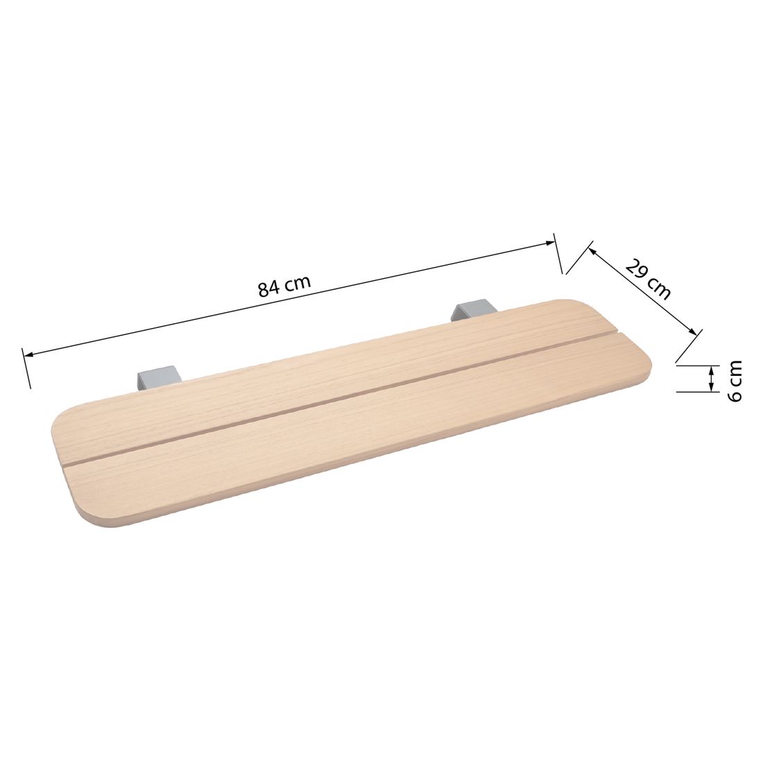 Stern Enya Anstecktisch Edelstahl/Teak