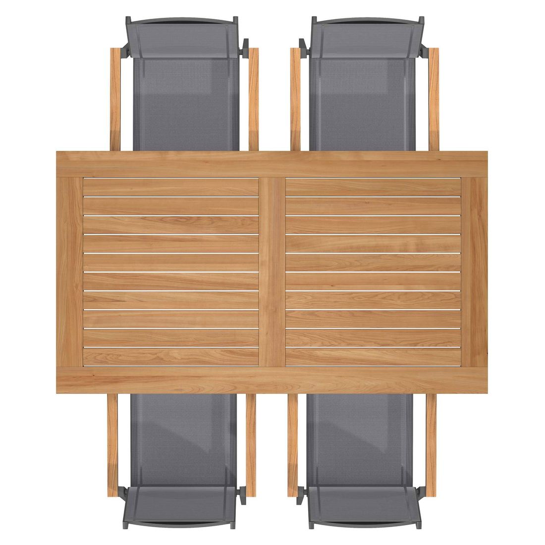 OUTLIV. Florenz Gartenmöbel-Set M (4 Plätze) Tisch 160x90cm