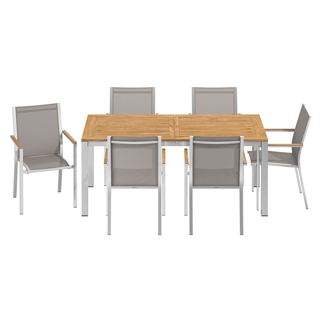 Stern Cardiff Gartenmöbel-Set L (6 Plätze) mit OUTLIV. Tisch 180/240x90cm