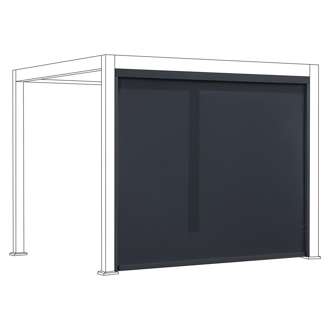 Creador Lino Seitenrollo Aluminium/Textilene