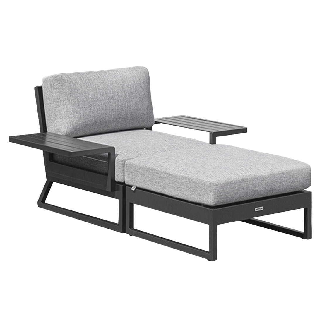 Kettler Ocean Skid Platform Loungesessel inkl. Loungehocker Aluminium/Olefin