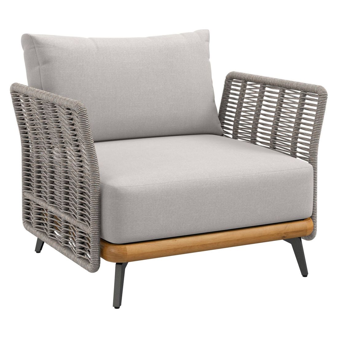 OUTLIV. Ava Loungesessel Akazie/Rope/Polyester