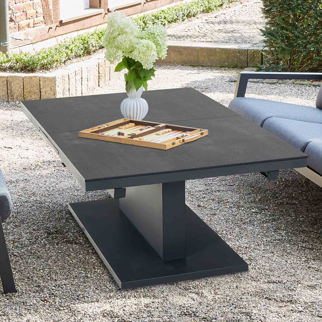 Siena Garden Talina Ausziehtisch 140/180x90cm Aluminium/HPL