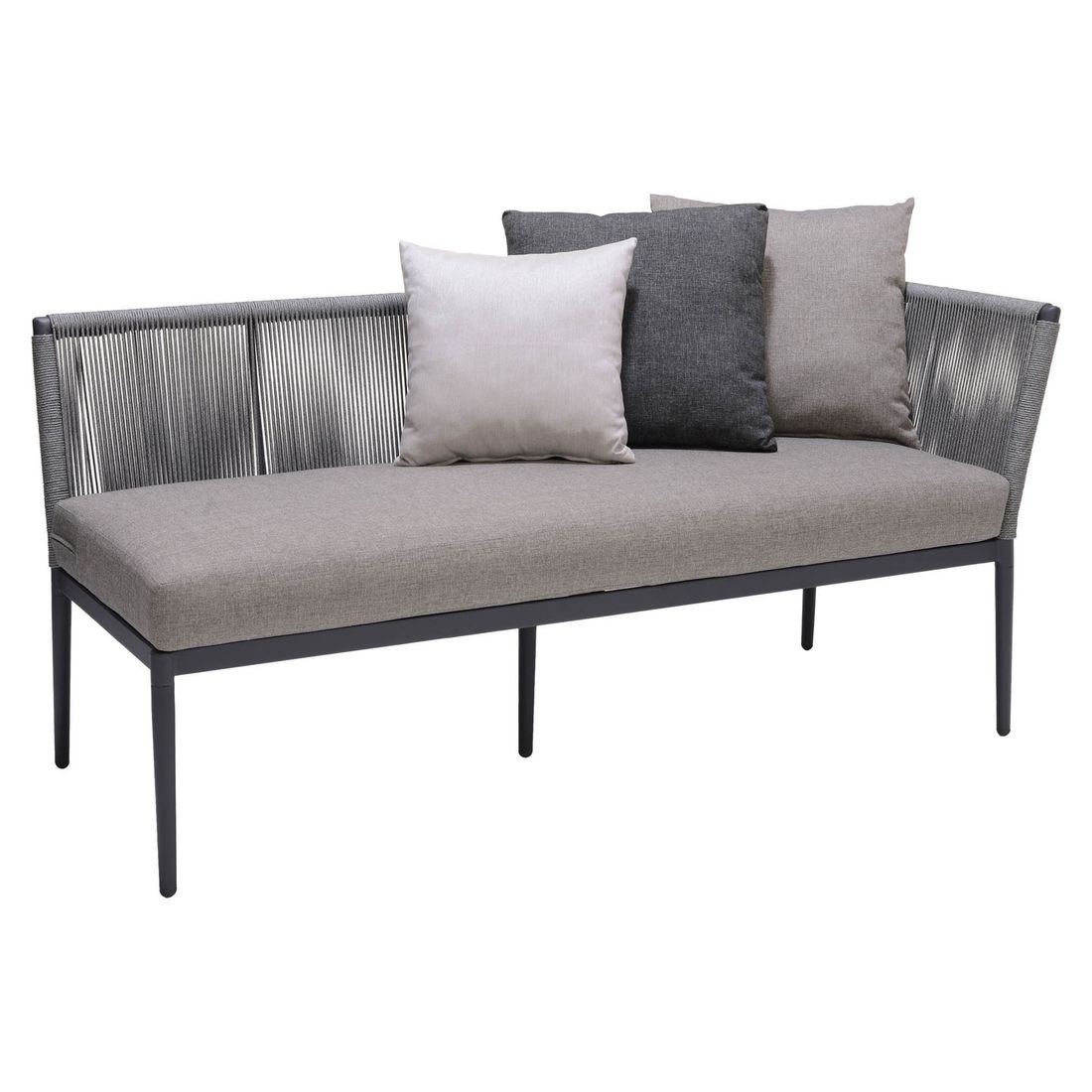 LifestyleGarden Topaz Dininglounge Tisch 144x90cm Aluminium/Rope/Olefin