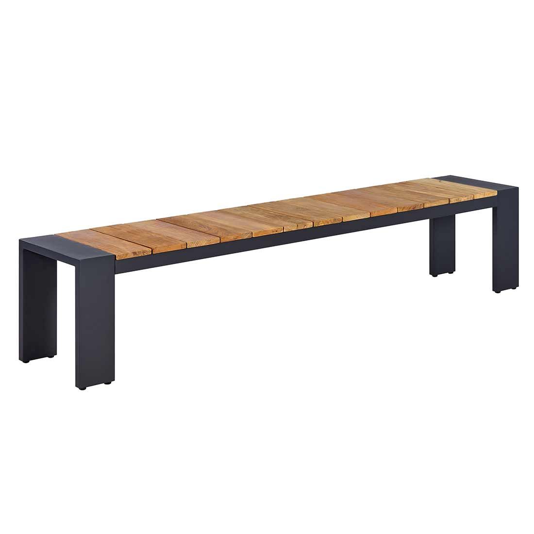 OUTLIV. Konis Gartenbank Aluminium/Teak recycelt