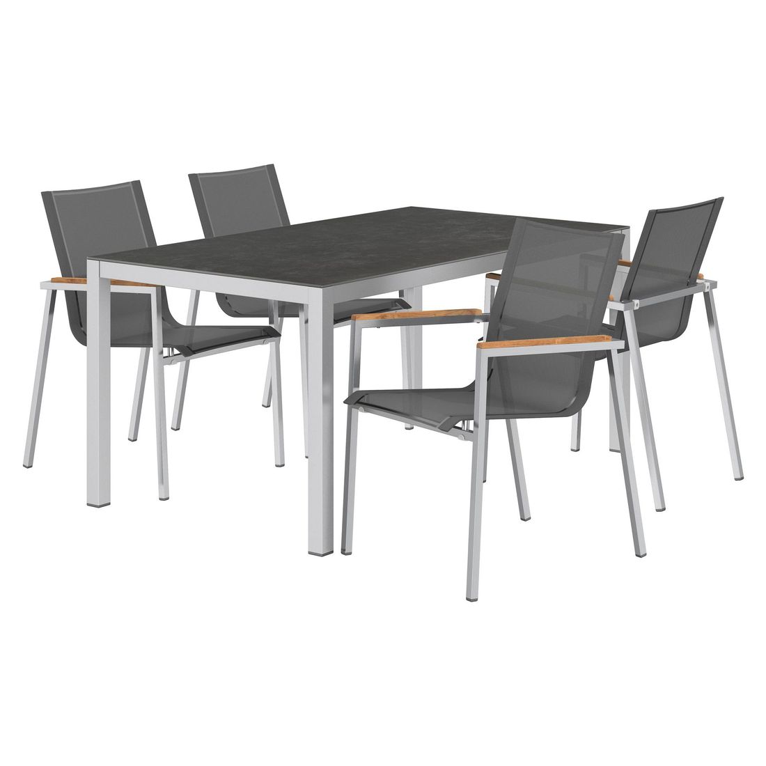 OUTLIV. Rimini Gartenmöbel-Set M (4 Plätze) Tisch 160x90cm
