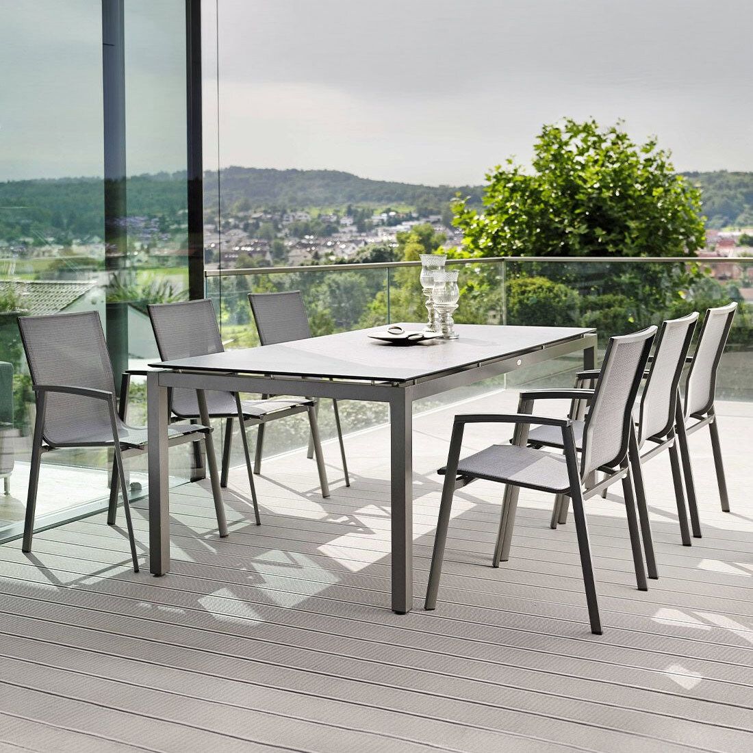Stern New Top Gartenmöbel-Set L (6 Plätze) Tisch 200x100cm