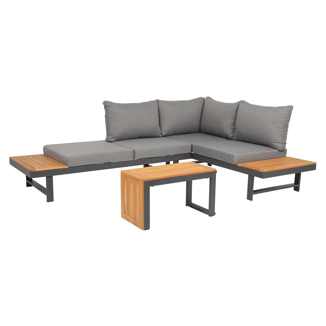 Acamp Shadow Ecklounge inkl. Loungetisch Aluminium/Polyester