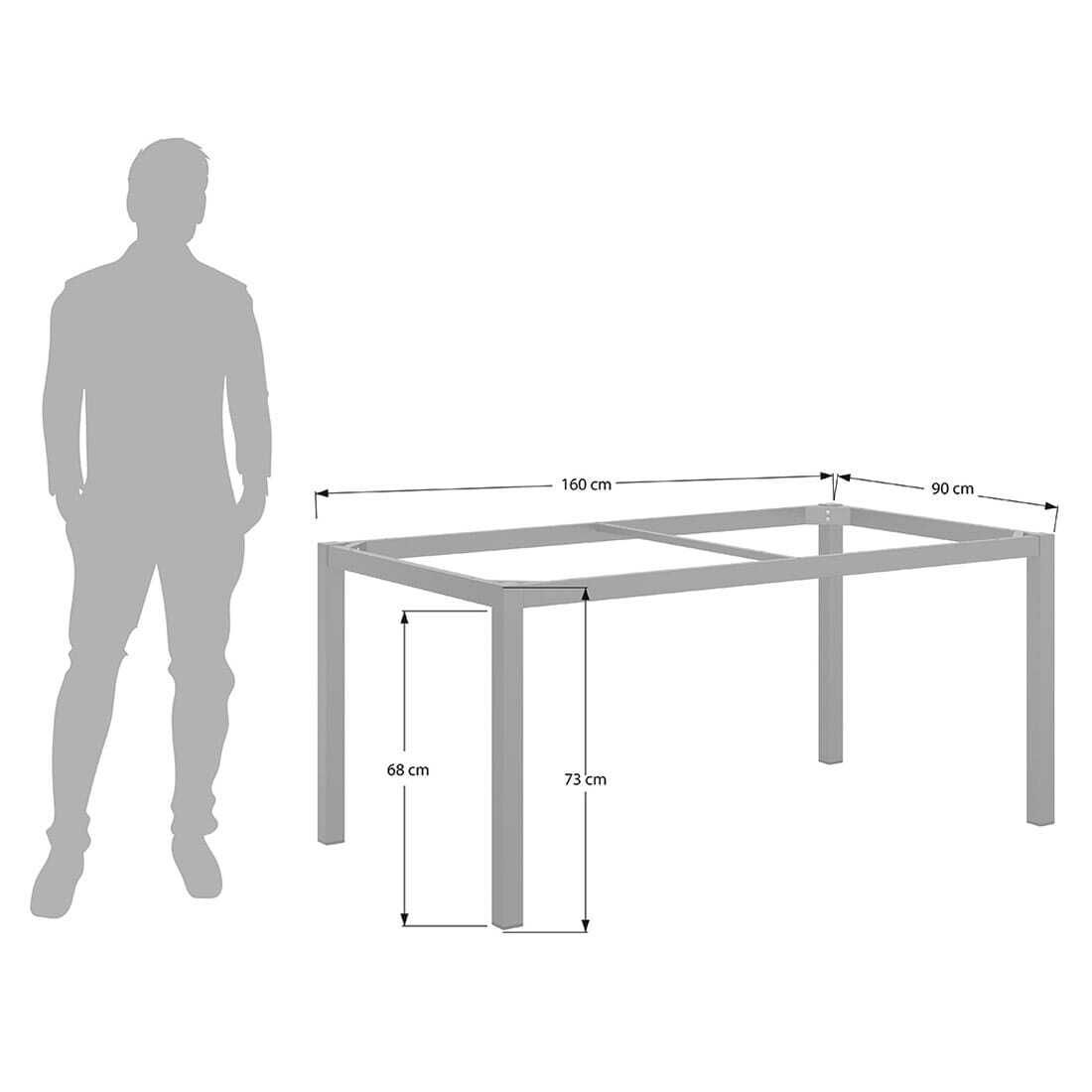OUTLIV. Kobe Gartenmöbel-Set M (4 Plätze) Tisch 160x90cm