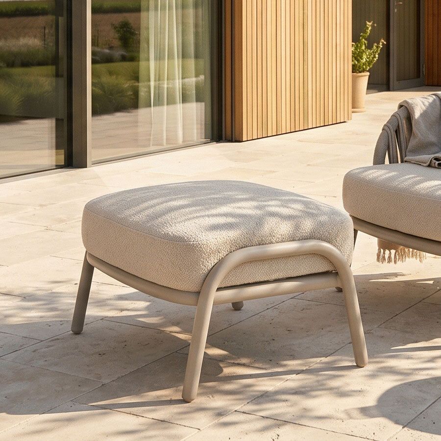 Zebra Ares Loungehocker Aluminium/Sunproof