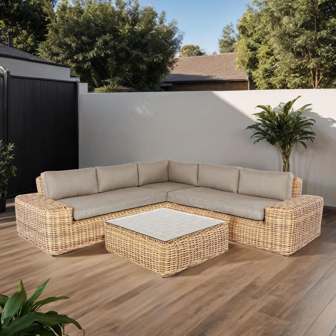 OUTLIV. Yate Ecklounge inkl. Loungetisch Geflecht/Olefin