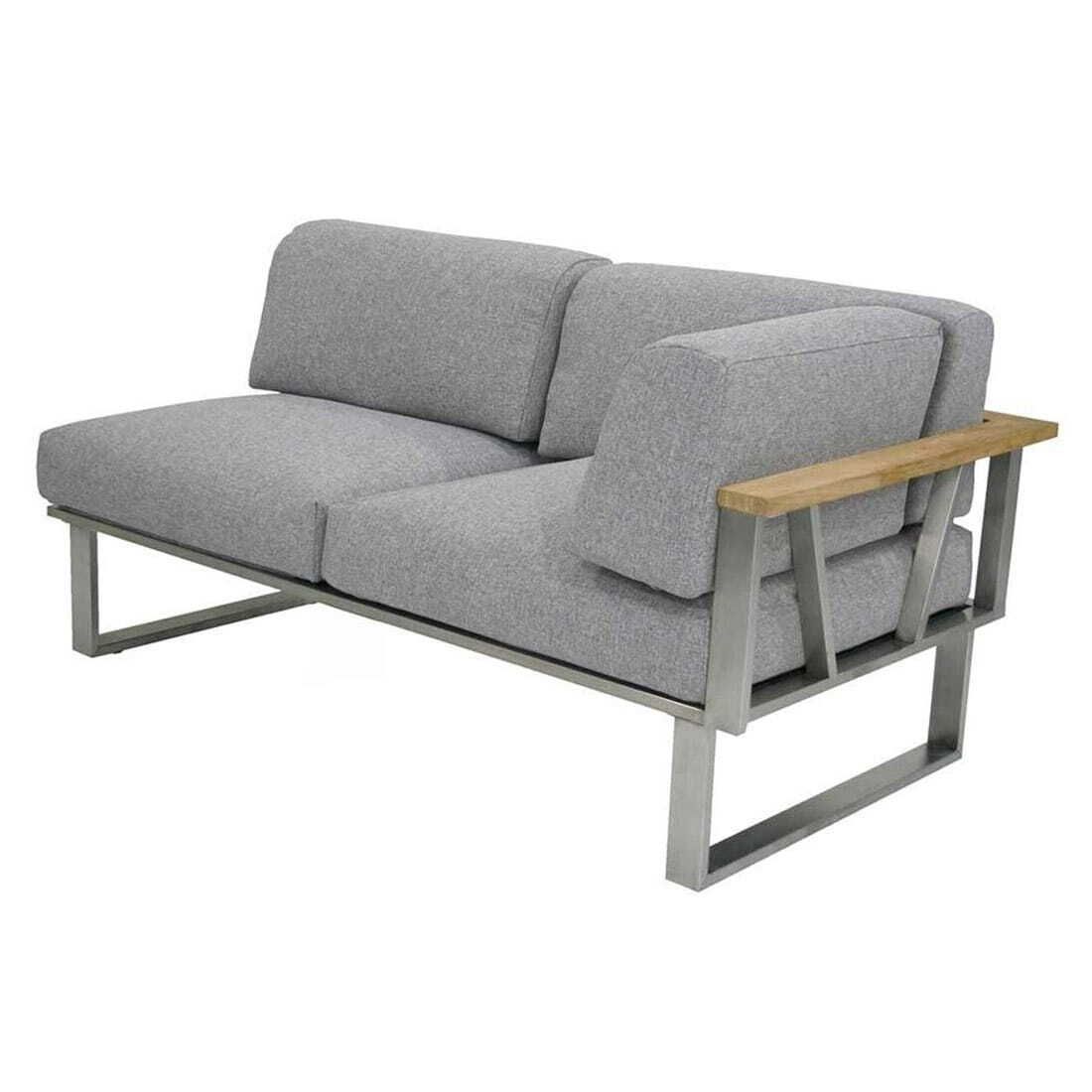 Zebra Belvedere Ecklounge inkl. Loungetisch Edelstahl/Olefin