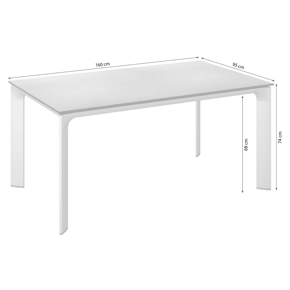 Kettler Diamond Gartentisch Aluminium/Teak