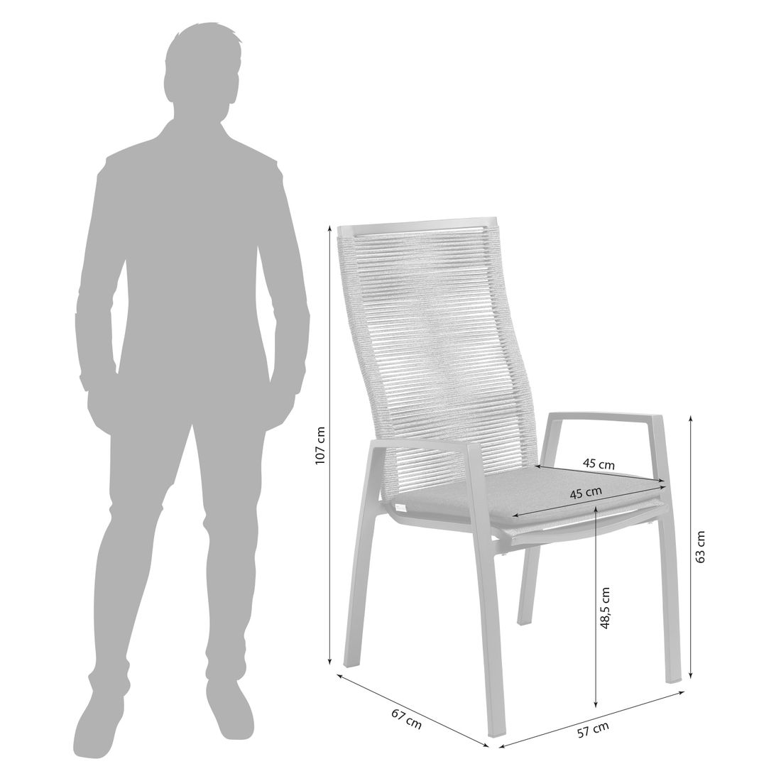 Interliving 7011 Gartensessel Aluminium mit Sitzkissen