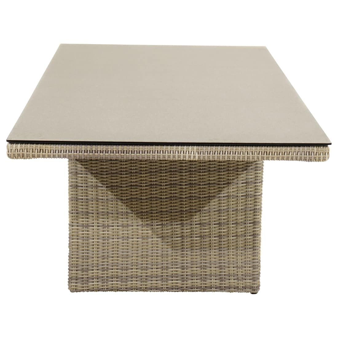 Ploß Sahara Gartentisch 220x100cm Geflecht/Glas