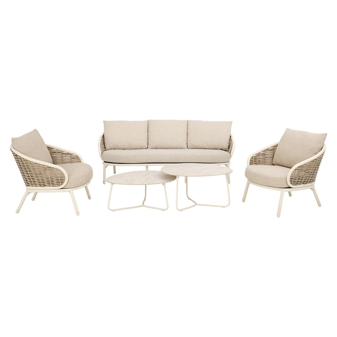 Apple Bee Pine Key Loungeset inkl. Loungetische Aluminium/Polyrattan/Bee Wett