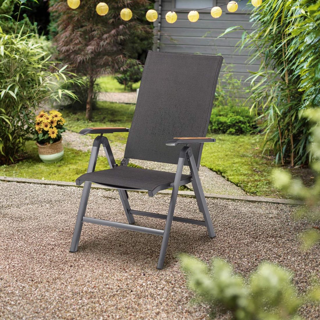 Kettler Diamond Klappsessel verstellbar Aluminium/Outdoorgewebe