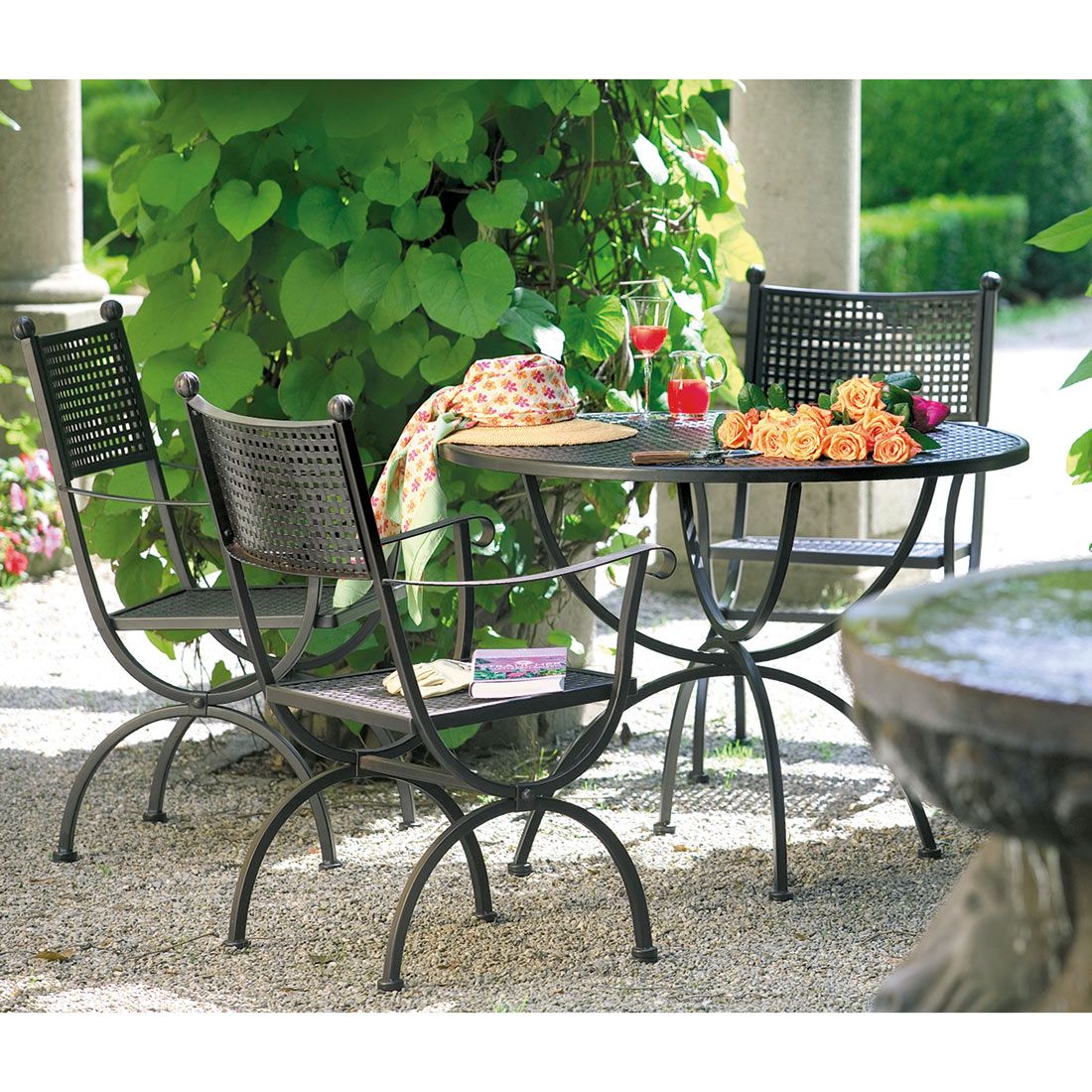 MBM Romeo Elegance Gartenmöbelset 5-teilig mit Romeo Gartentisch Ø100cm